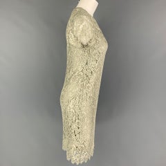 RALPH LAUREN Black Label Size 2 Moss Viscose Blend Lace Shift Dress