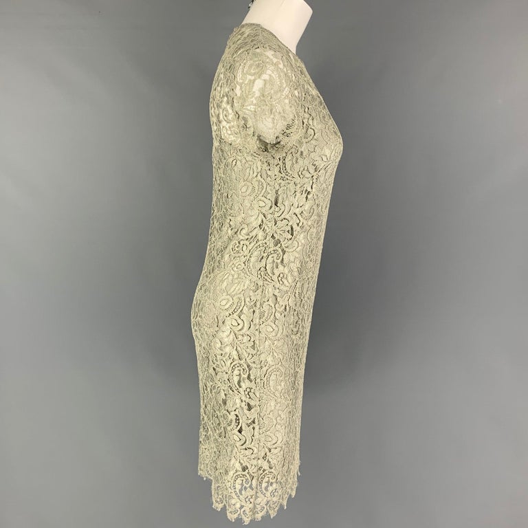 RALPH LAUREN Black Label Size 2 Moss Viscose Blend Lace Shift Dress For  Sale at 1stDibs