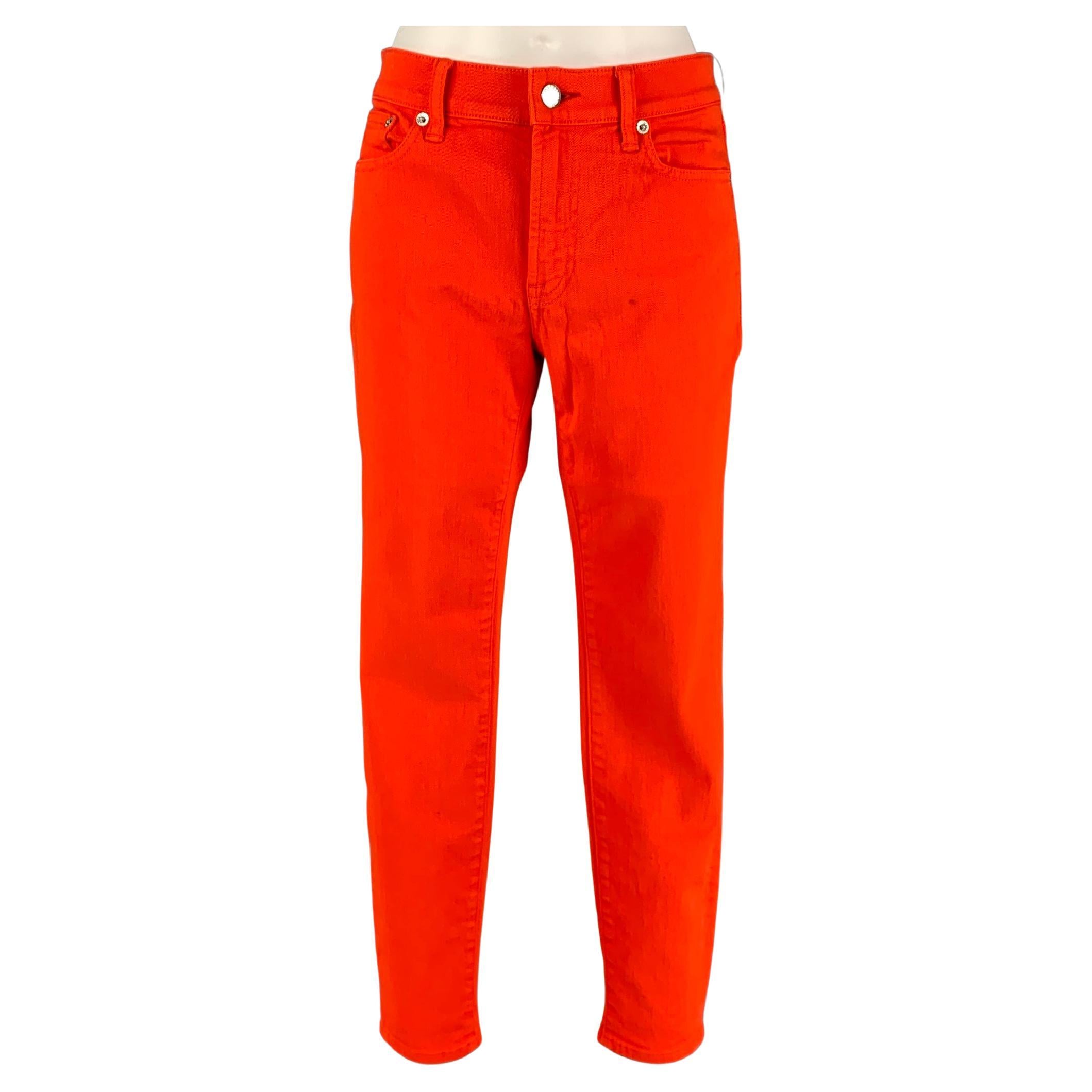 RALPH LAUREN Black Label Size 29 Orange Cotton Skinny Jeans