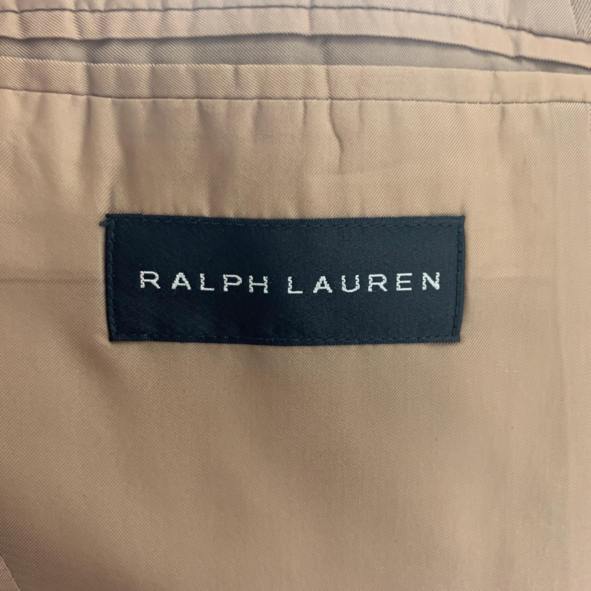 RALPH LAUREN Black Label Size 38 Khaki Wool Notch Lapel Suit 3
