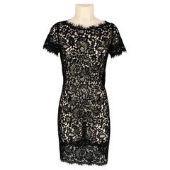 RALPH LAUREN Black Label Size 4 Black Cotton Blend See Through Dress