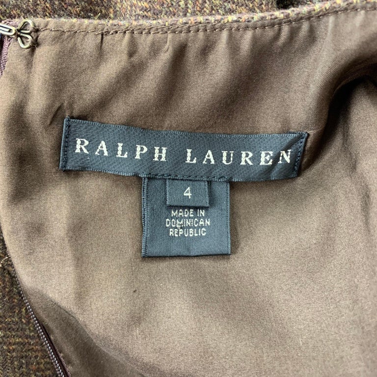 Lauren Ralph Lauren BLACK LABEL Goat Suede Dress in Brown Size 2 New w/Tag $895 main image 1