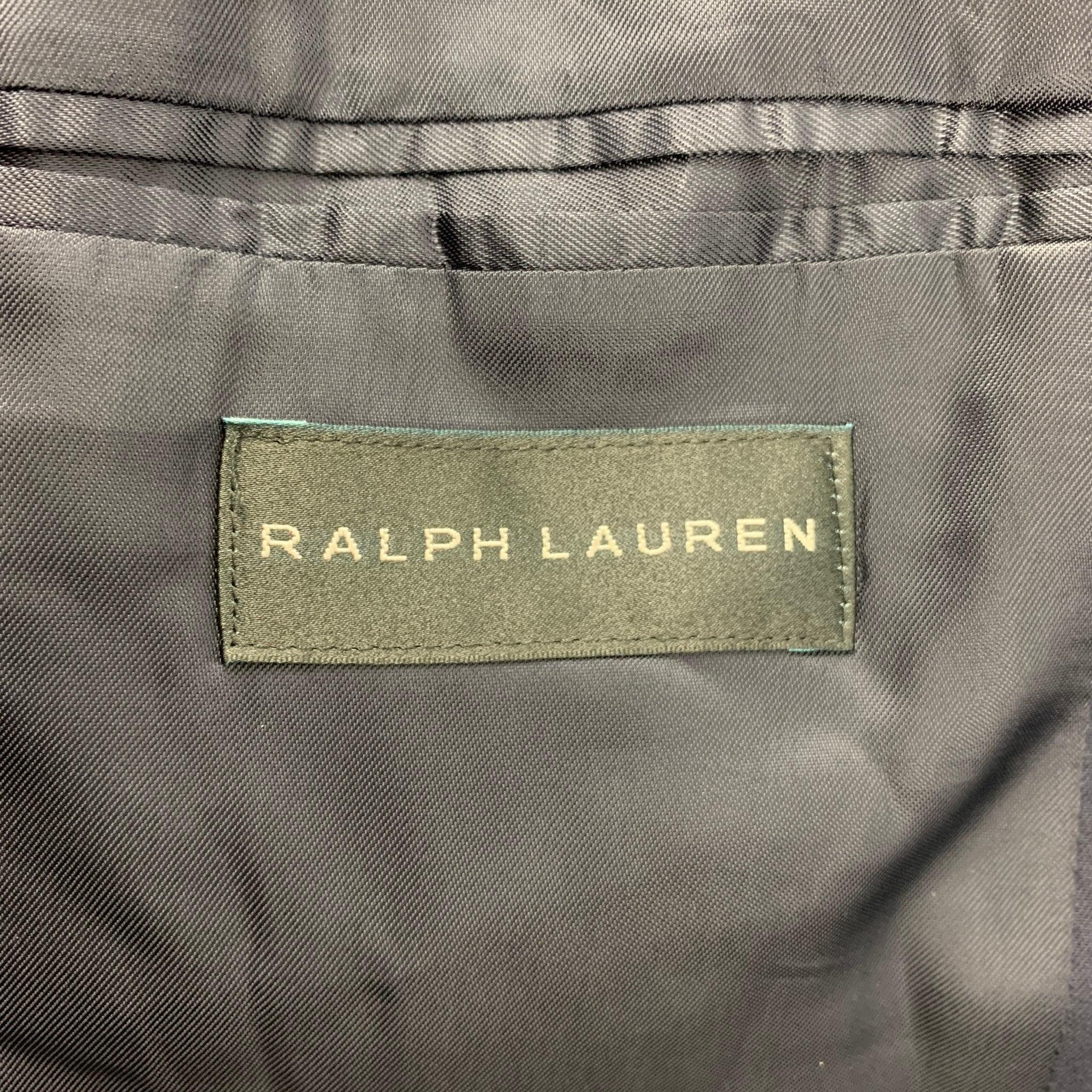 RALPH LAUREN Black Label Size 42 Regular Navy Wool Notch Lapel Sport Coat For Sale 4