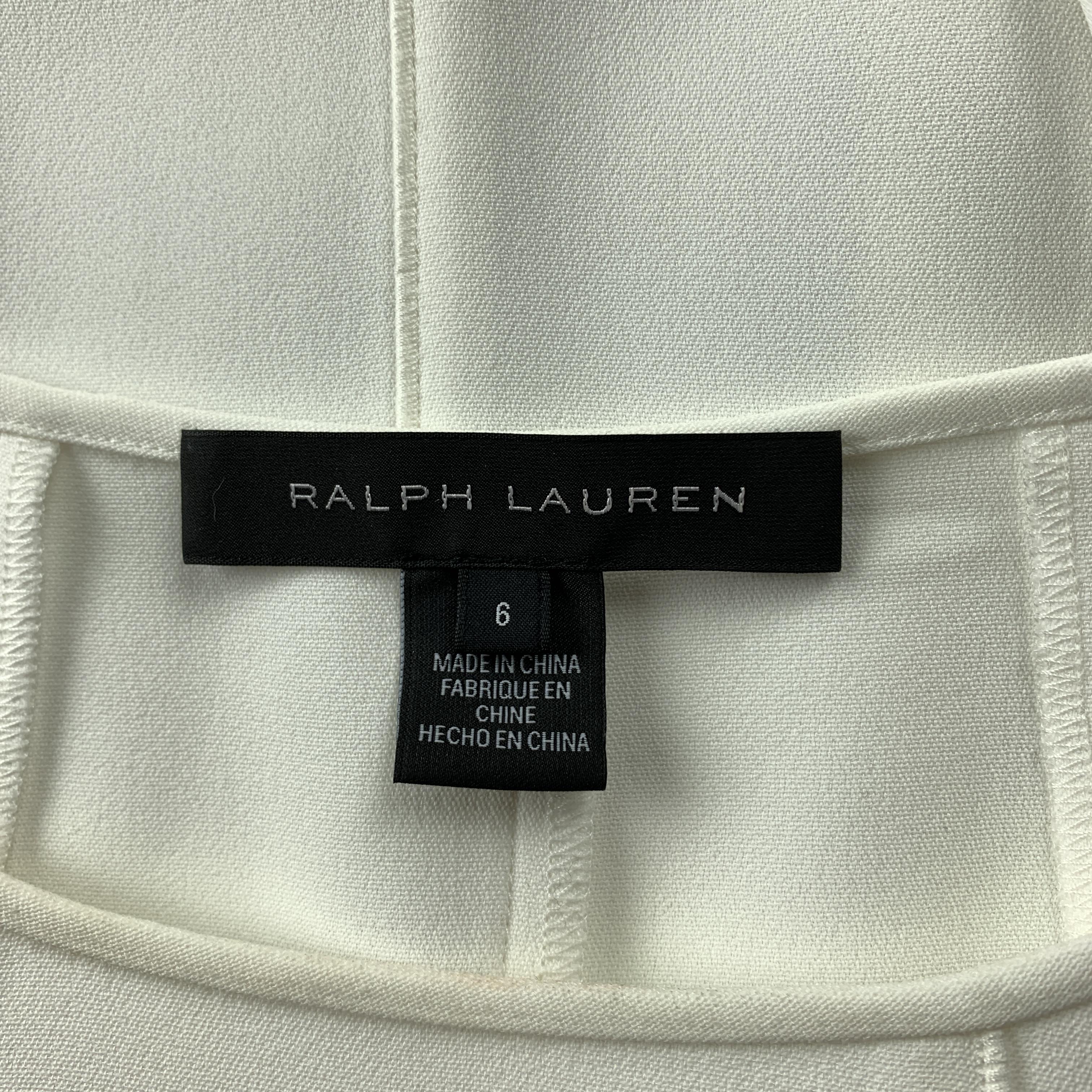 Men's RALPH LAUREN Black Label Size 6 Beige Viscose Blend Dolmain Sleeve Blouse