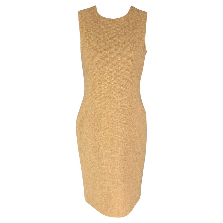 RALPH LAUREN Black Label Size 6 Beige Wool Blend Woven Sleeveless Dress For  Sale at 1stDibs