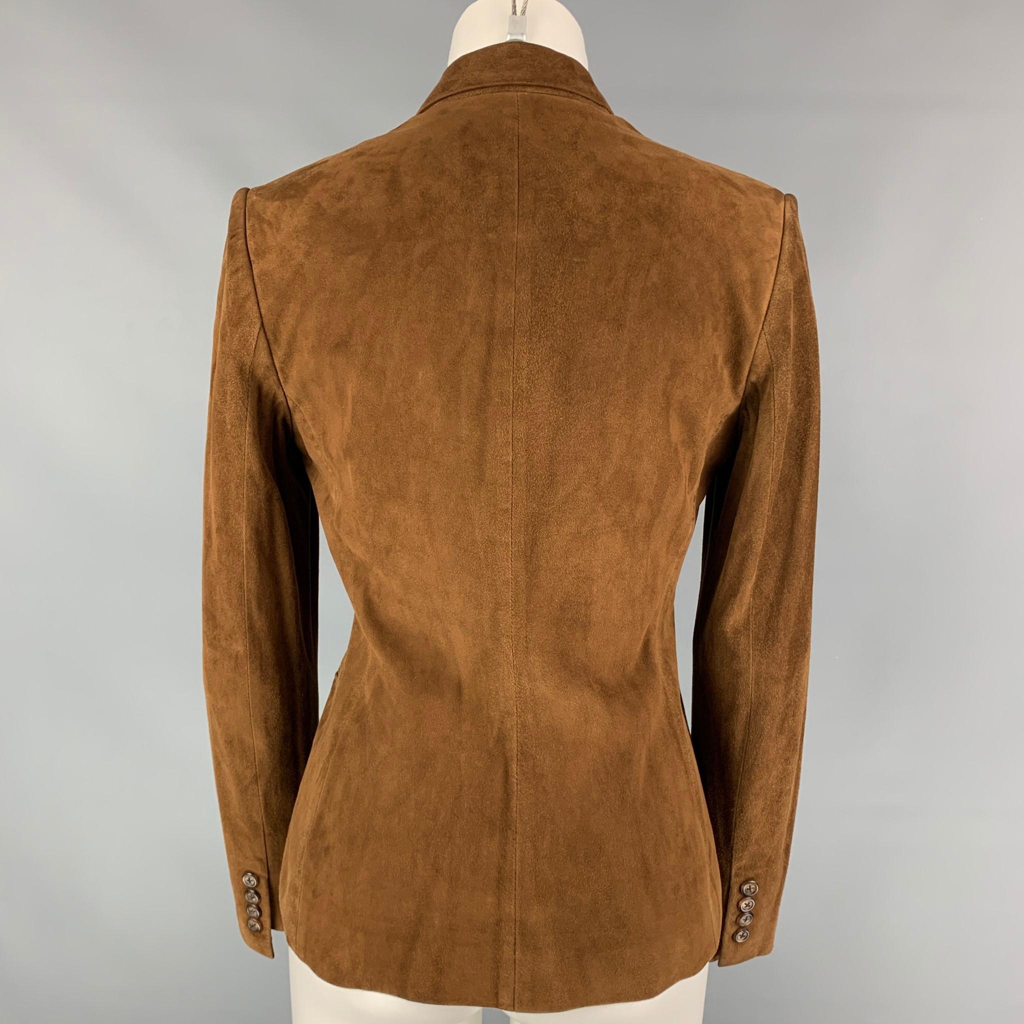 ralph lauren brown suede jacket