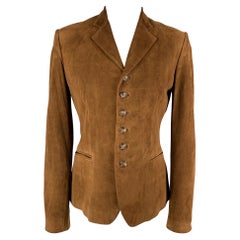 RALPH LAUREN Black Label Size 6 Brown Suede Jacket