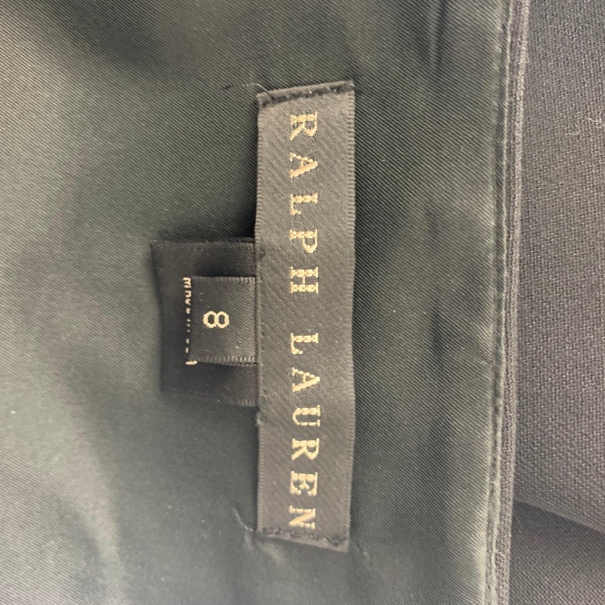 RALPH LAUREN Black Label Size 8 Black Wool Pencil Skirt For Sale 1