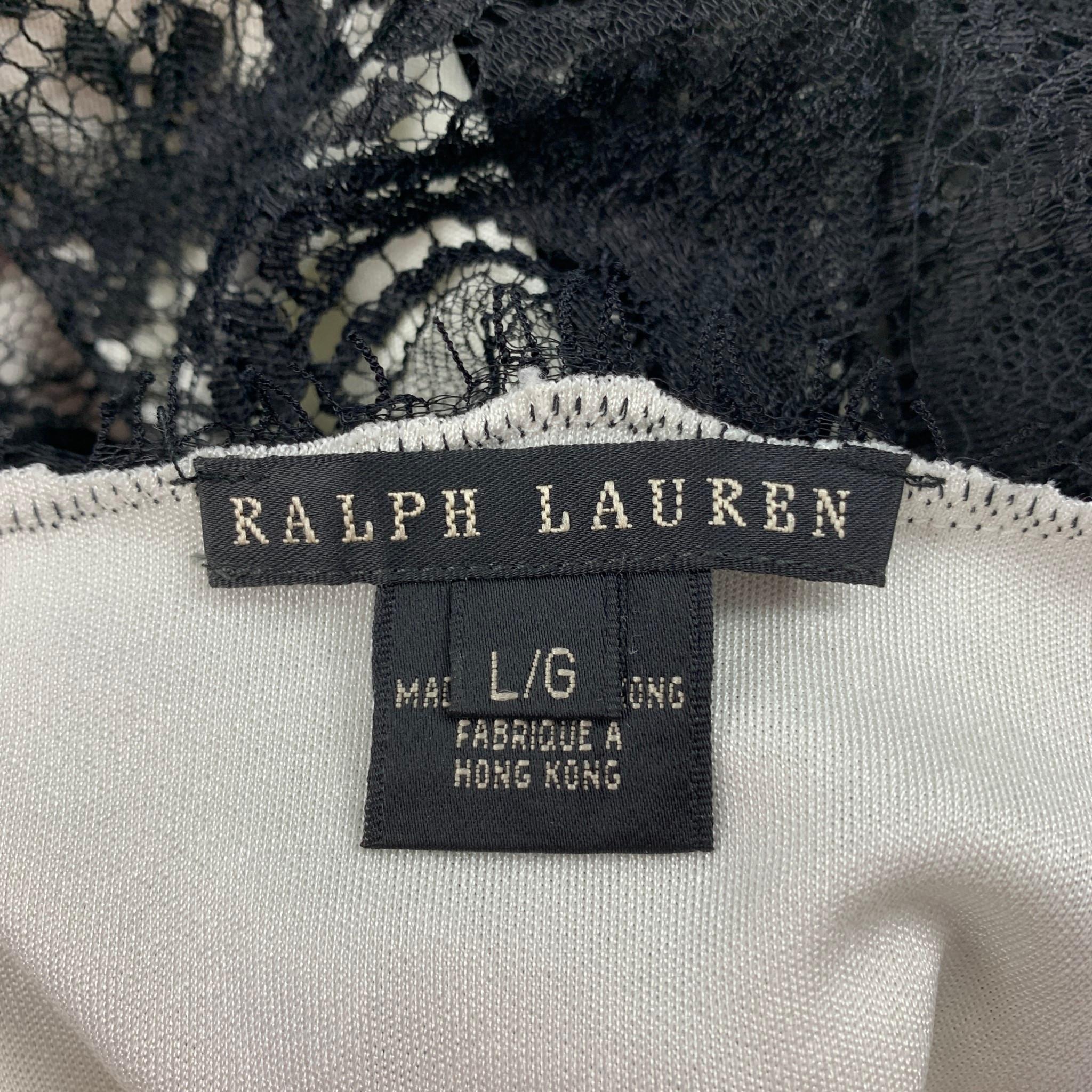 RALPH LAUREN Black Label Size L Black 
