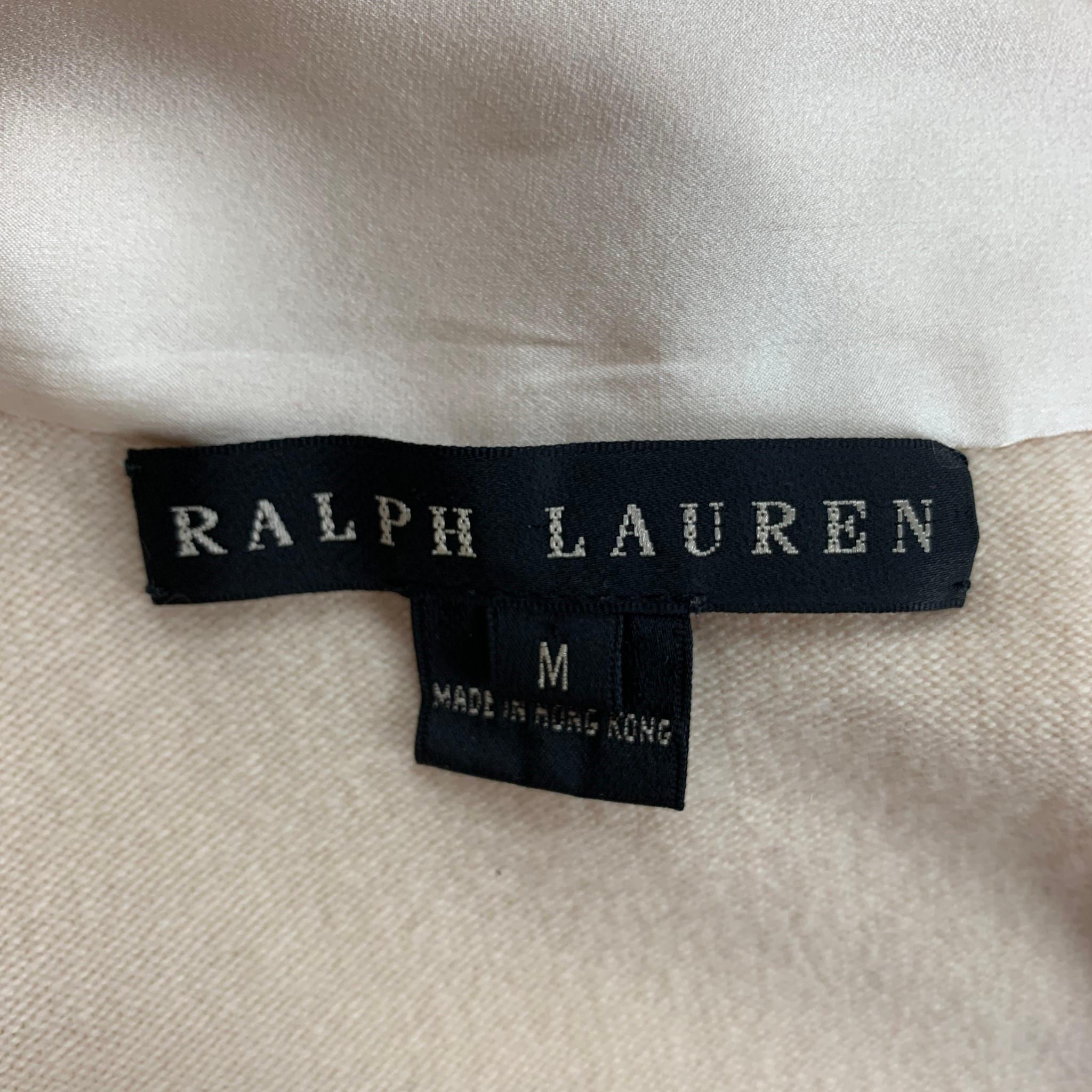 RALPH LAUREN Black Label Size M Cream Cashmere Blend Sleeveless Dress Top In Good Condition In San Francisco, CA