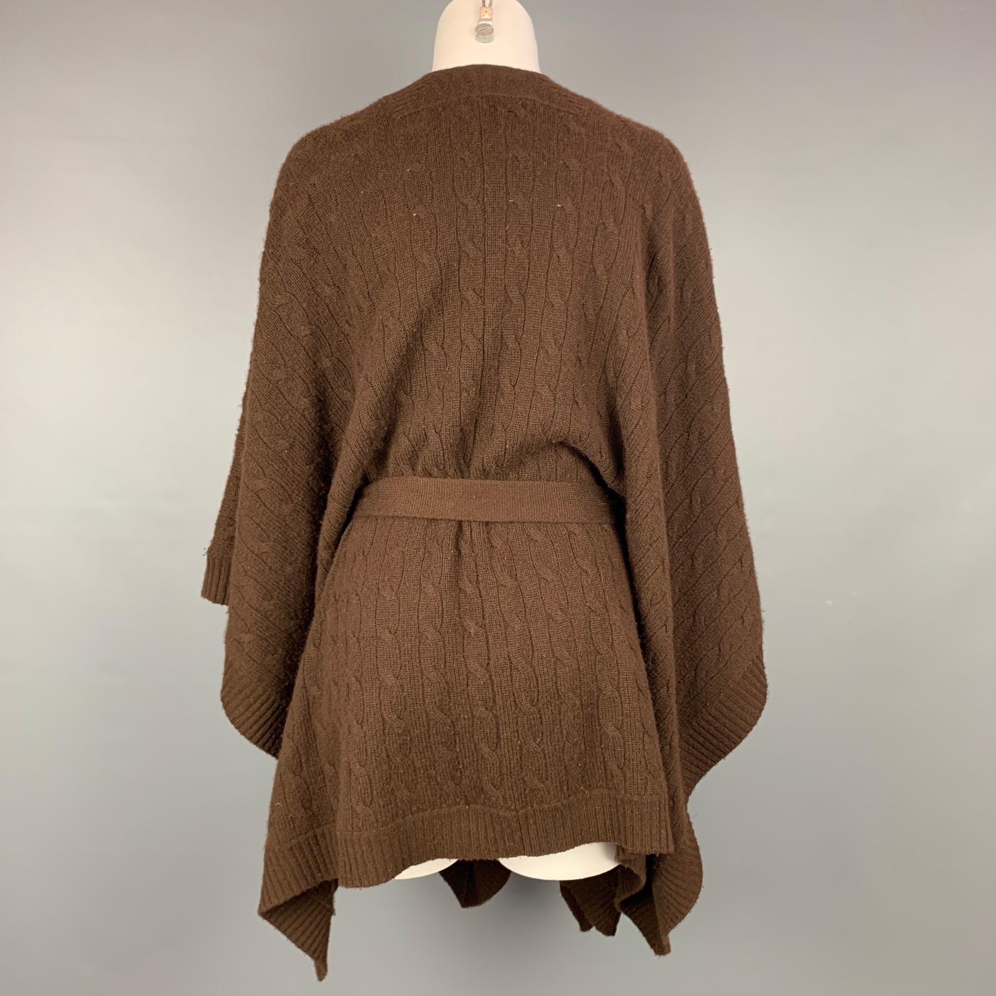 belted poncho sweater