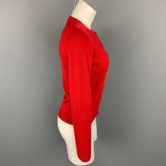 RALPH LAUREN Black Label Size M Red Knitted Cashmere Cardigan