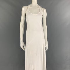 RALPH LAUREN Black Label Size M White Cotton Crochet Racerback Long Dress