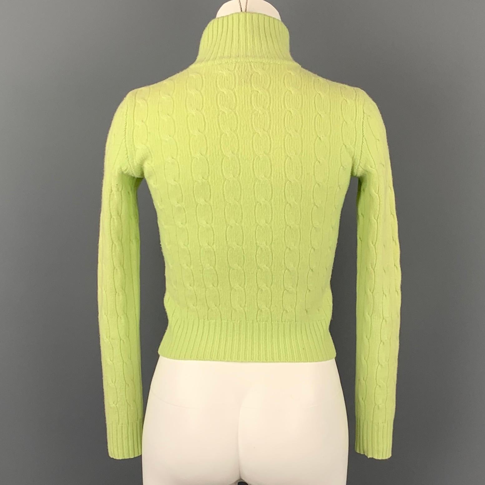 chartreuse cashmere sweater