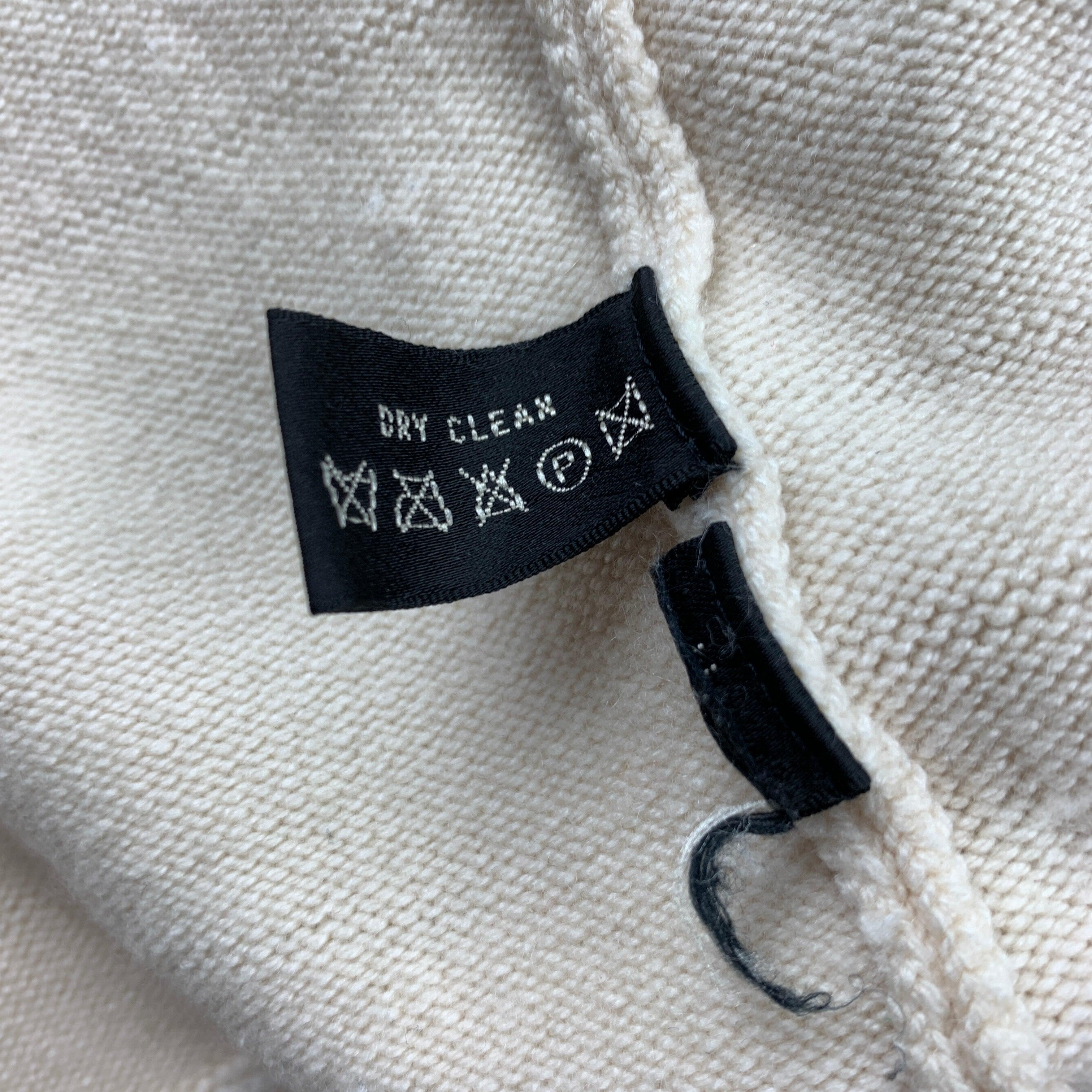 Women's RALPH LAUREN Black Label Size XS Cream Cashmere Blend Double Breasted Cardigan For Sale