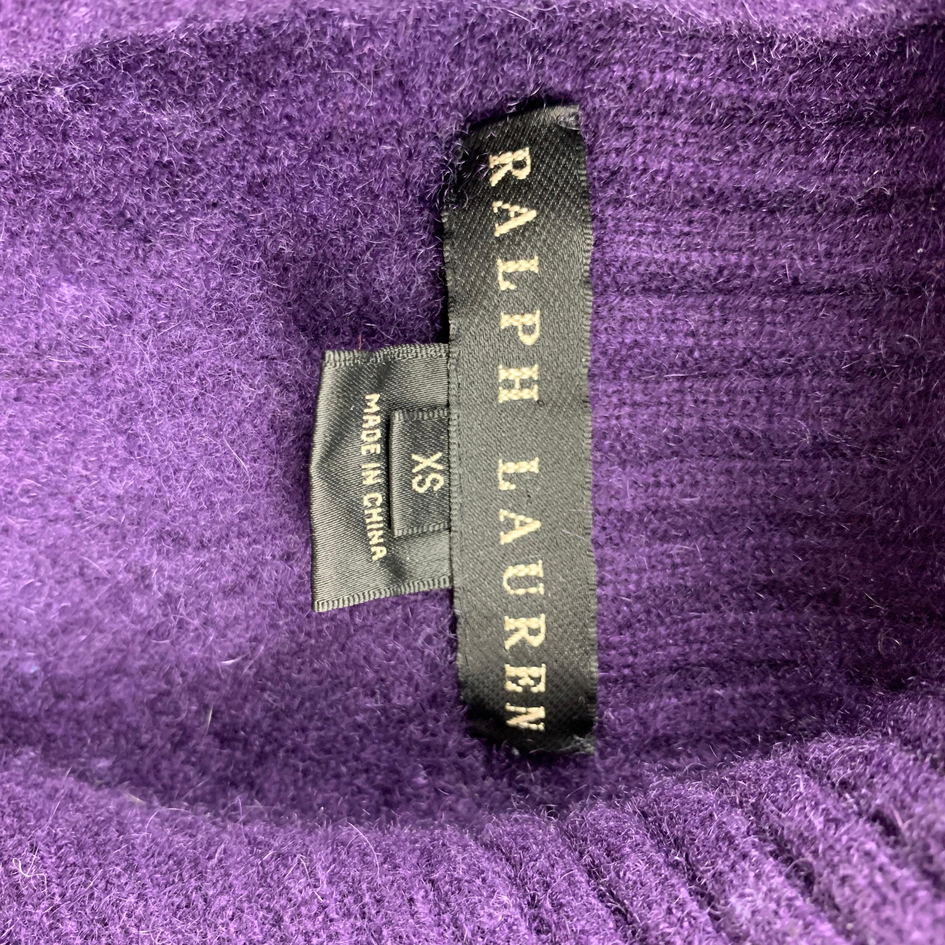RALPH LAUREN Black Label Size XS Purple Cashmere Sweater 1