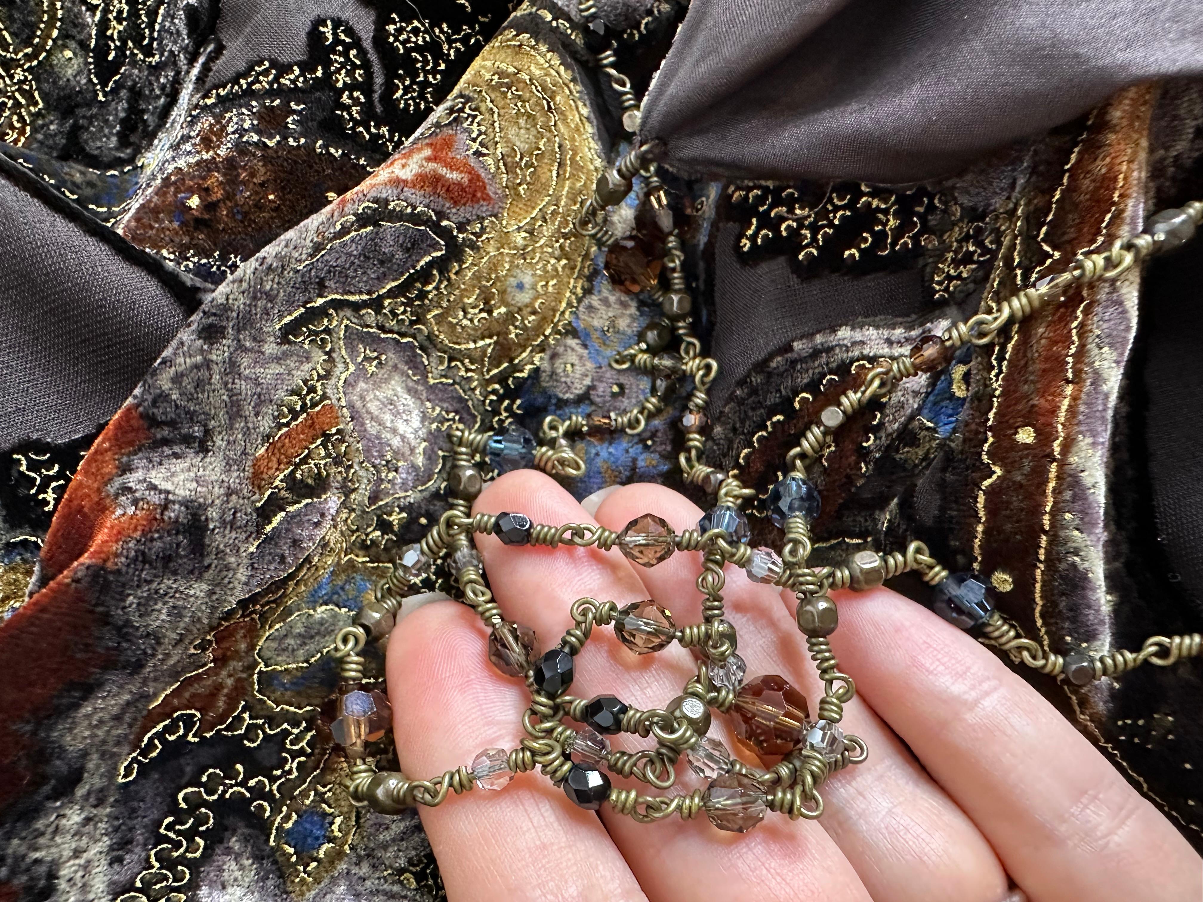 Ralph Lauren Black Label Velvet paisley midi dress 1