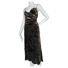 Ralph Lauren Black Label Velvet paisley midi dress 