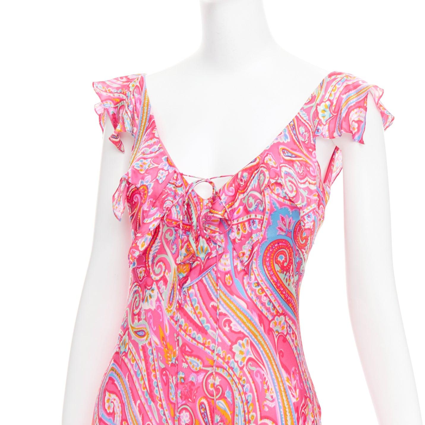 RALPH LAUREN Black Label Vintage pink watercolour paisley midi dress US8 M
Reference: CC/A00447
Brand: Ralph Lauren
Collection: Black Label
Material: Feels like silk
Color: Pink
Pattern: Abstract
Closure: Slip On
Lining: Pink Fabric
Made in: Hong