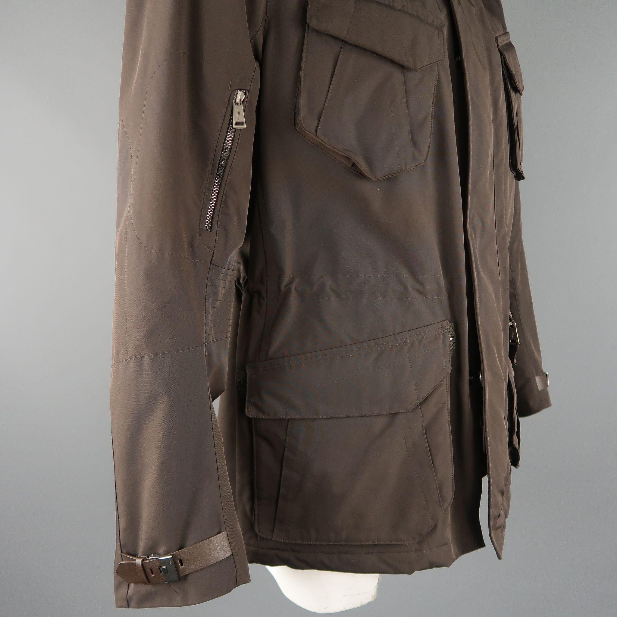 brown polyester jacket