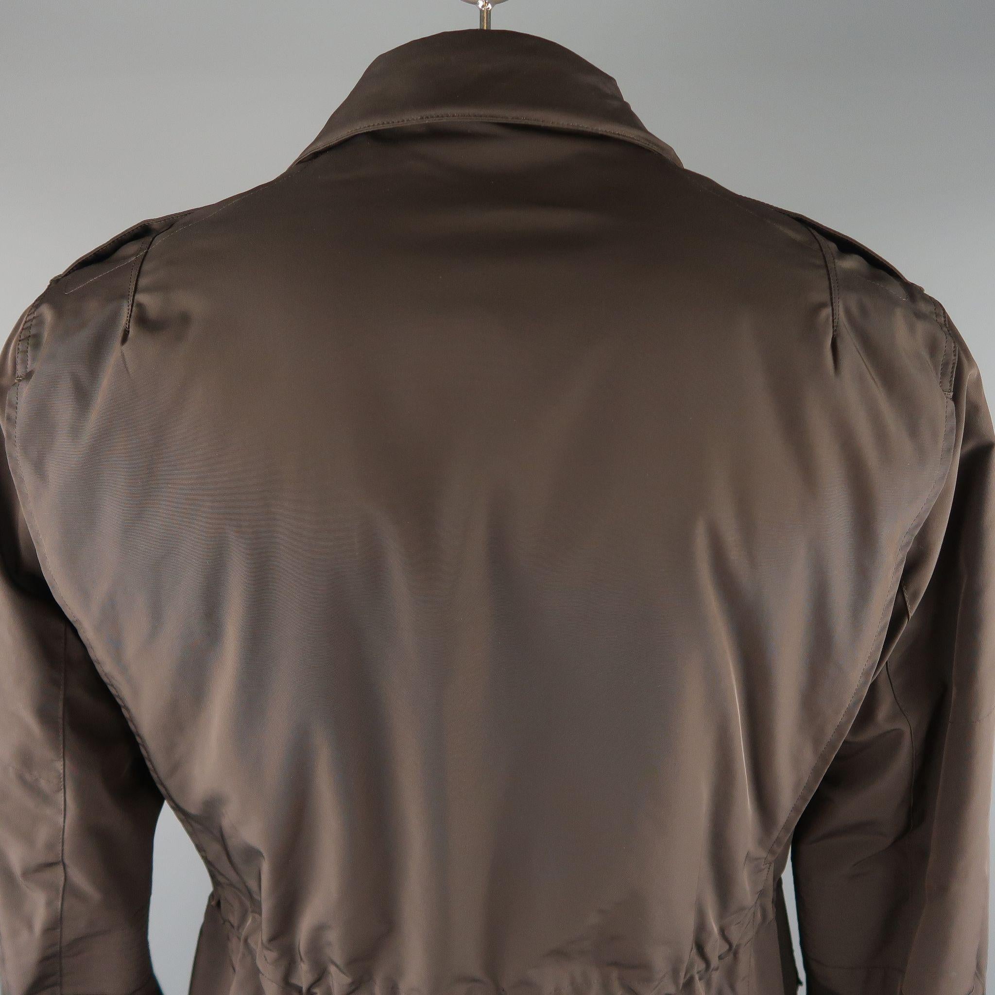 Men's RALPH LAUREN Black Label XL Brown Solid Polyester Jacket