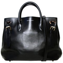 Ralph Lauren Black Leather Buckle Tote Bag W/ Strap For Sale at 1stDibs | ralph  lauren leather tote, ralph lauren black bag, ralph lauren black leather  handbag