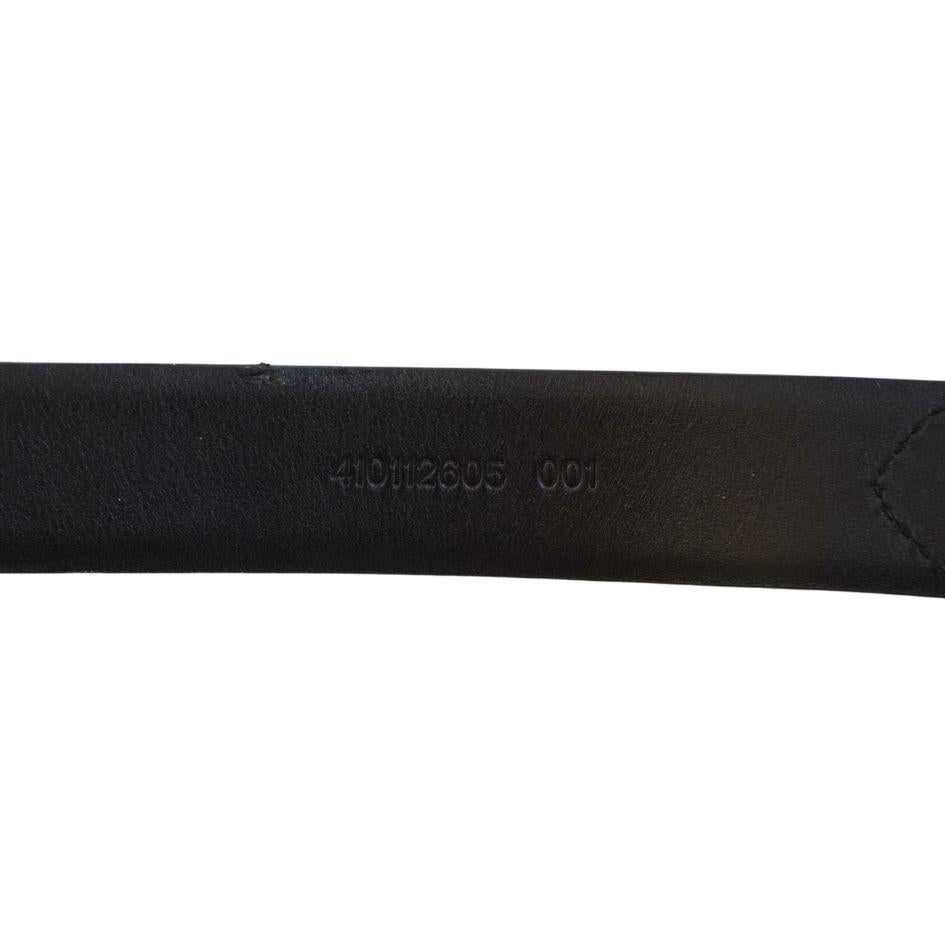 Ralph Lauren Black Leather Equestrian Horseshoe Buckle Belt For Sale 5