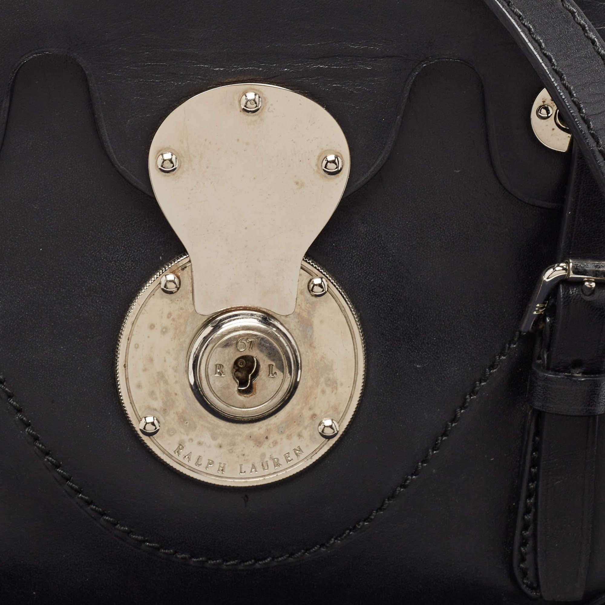 De las mujeres Mini bolso cruzado Ricky de piel negra Ralph Lauren