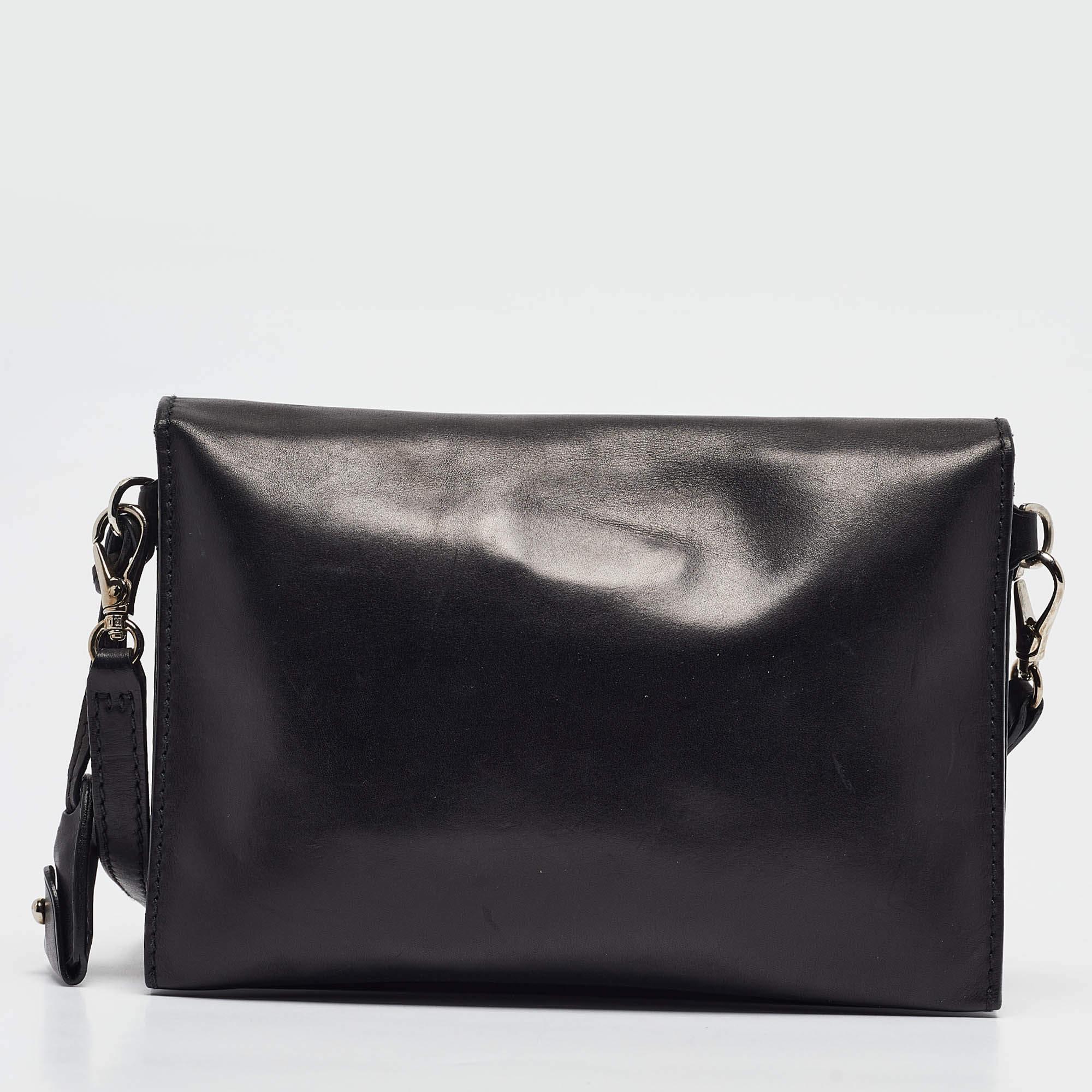 Women's Ralph Lauren Black Leather Ricky Clutch Bag