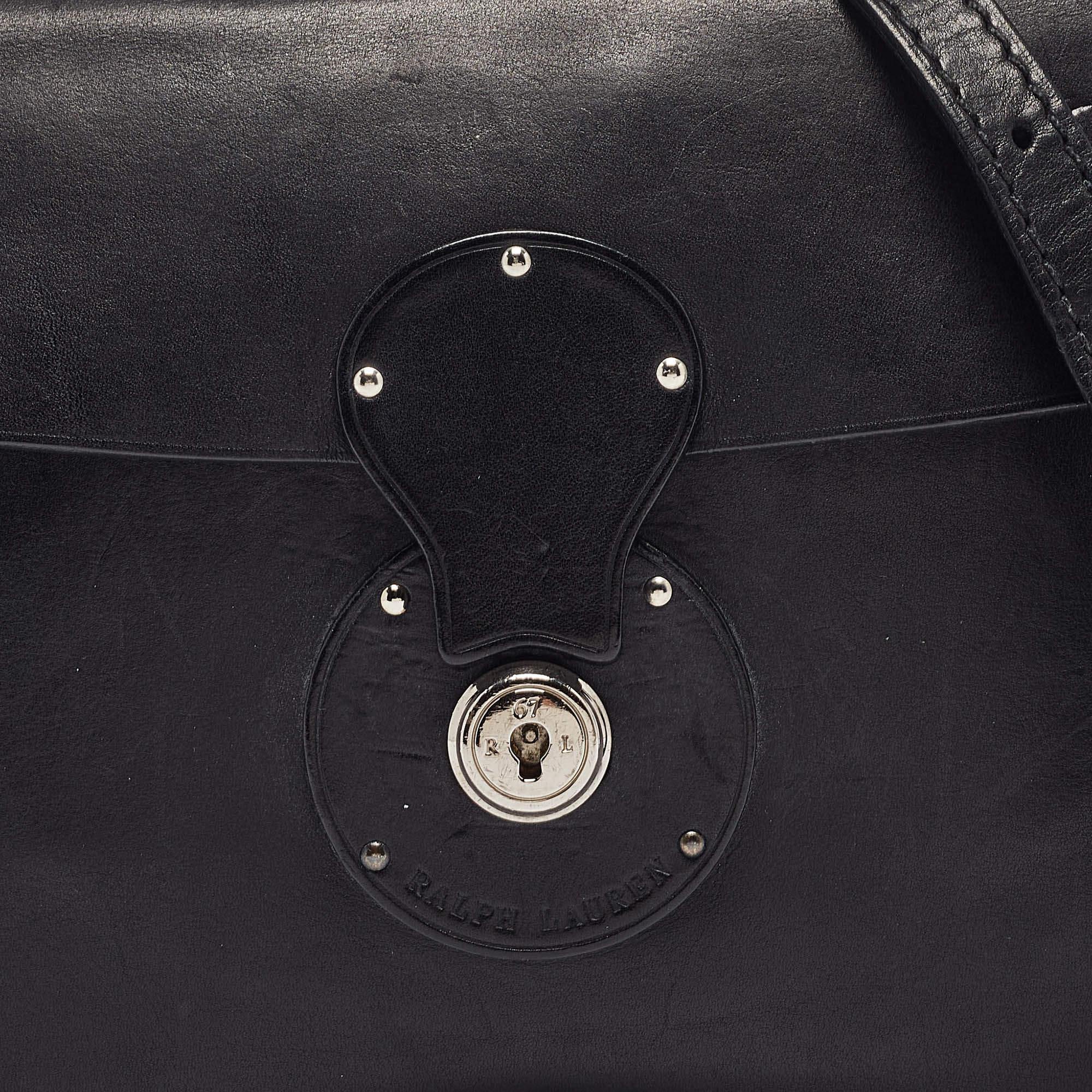 Ralph Lauren Black Leather Ricky Clutch Bag 1