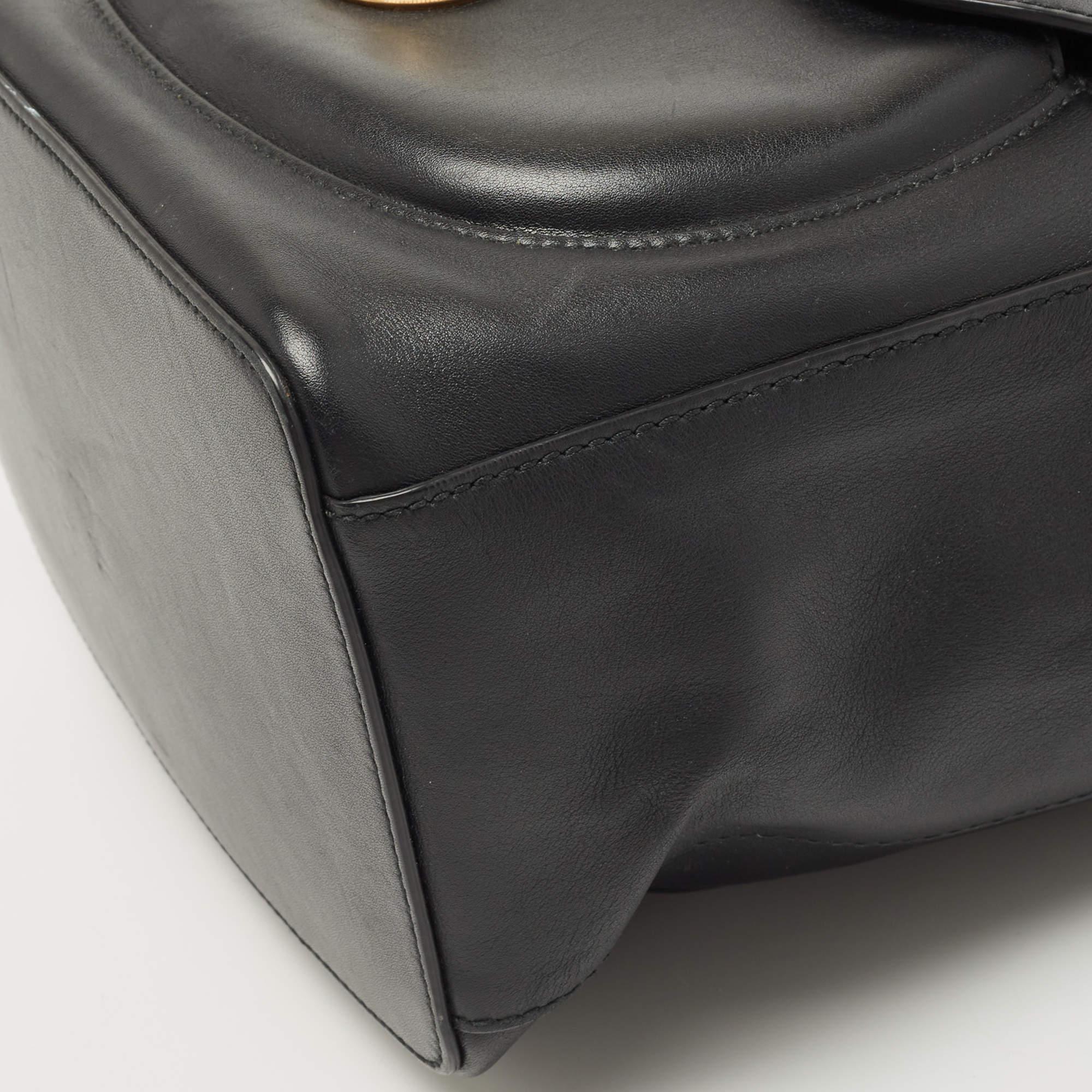 Ralph Lauren Black Leather Ricky Drawstring Bucket Bag For Sale 8