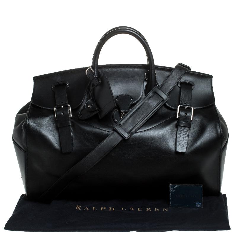 Ralph Lauren Black Leather Ricky Suitcase 4