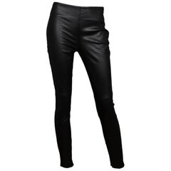 Ralph Lauren Black Leather Slacks Sz 6 NWT