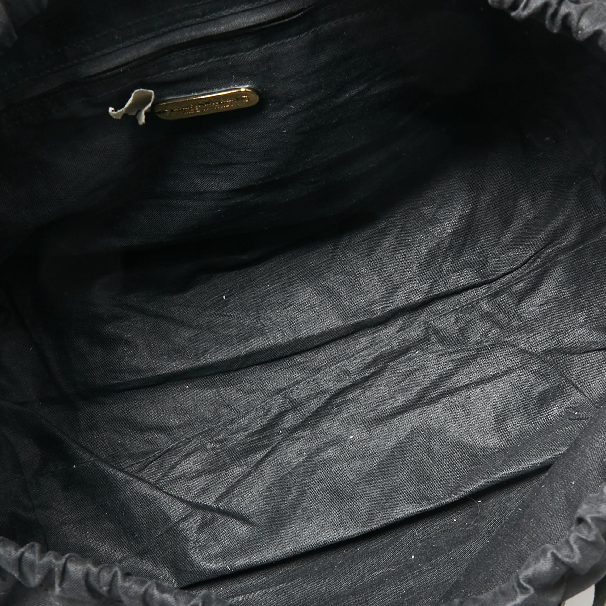 Ralph Lauren Black Leather Vachetta Scroll Tote 3