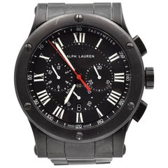 Ralph Lauren Black Matte Ceramic Sporting Chronograph automatic Wristwatch