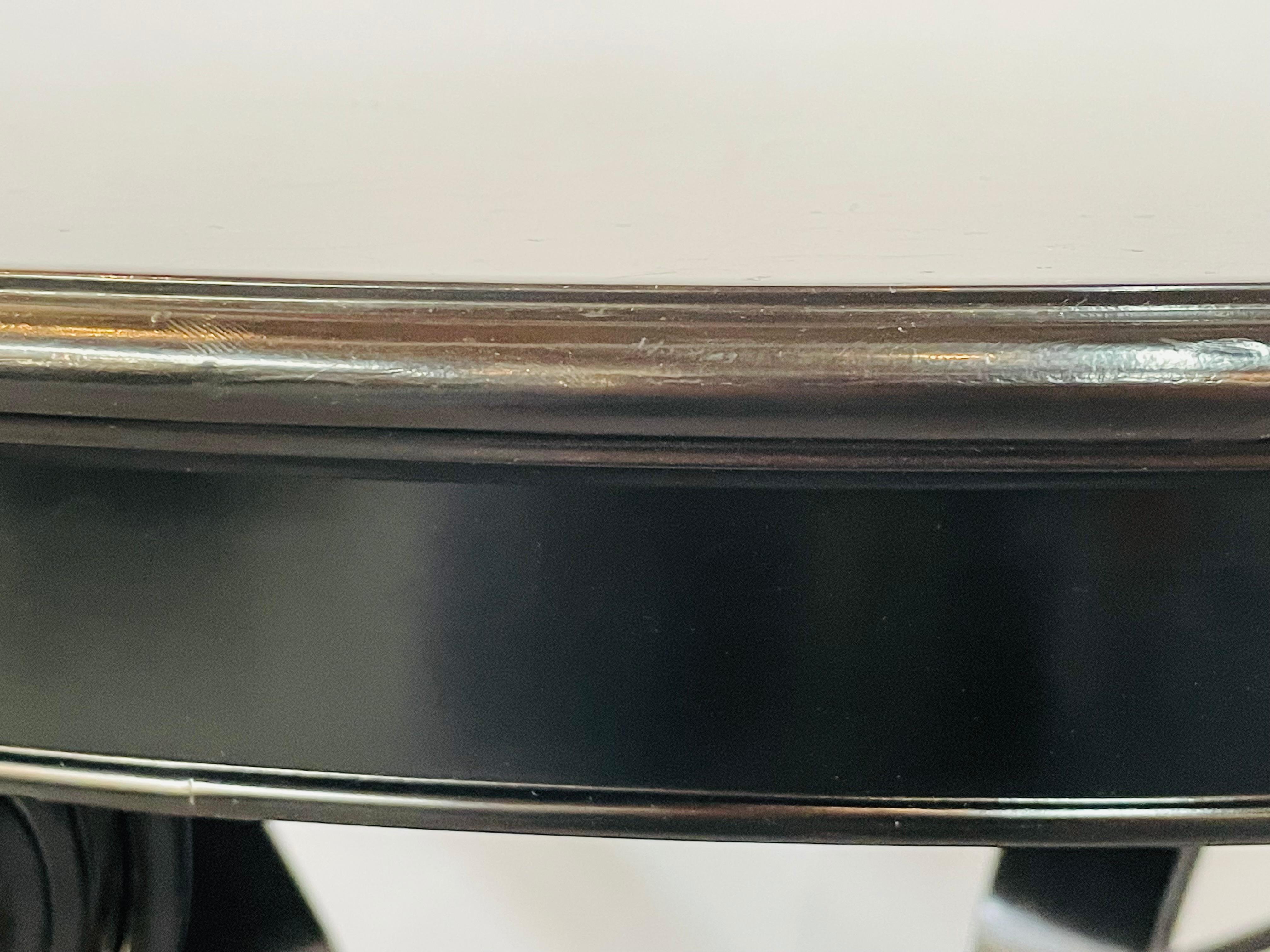 Late 20th Century Ralph Lauren Black One Fifth Scroll Hall Table, Neo Romantic 1940's Style