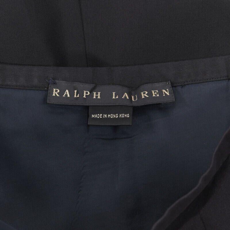 RALPH LAUREN black pleated hem A-line knee length skirt work US2 XS For Sale 4