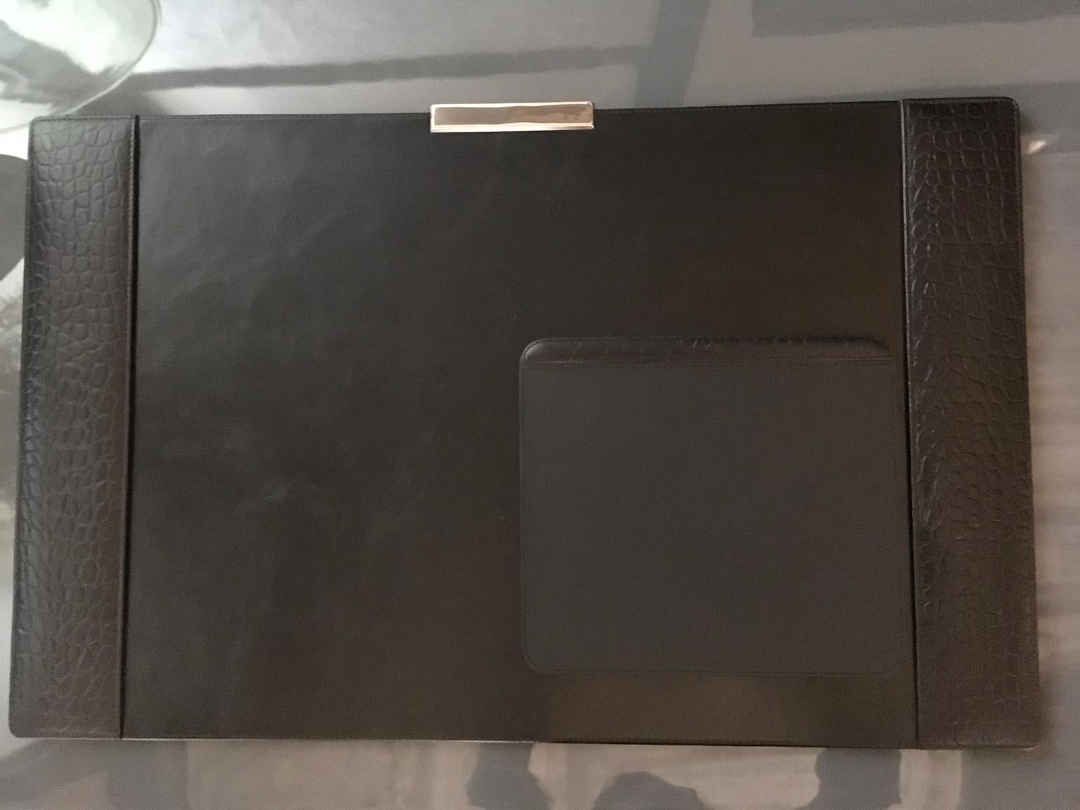 branded leather desk blotters