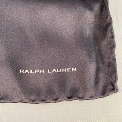 RALPH LAUREN Black Satin Pocket Square
