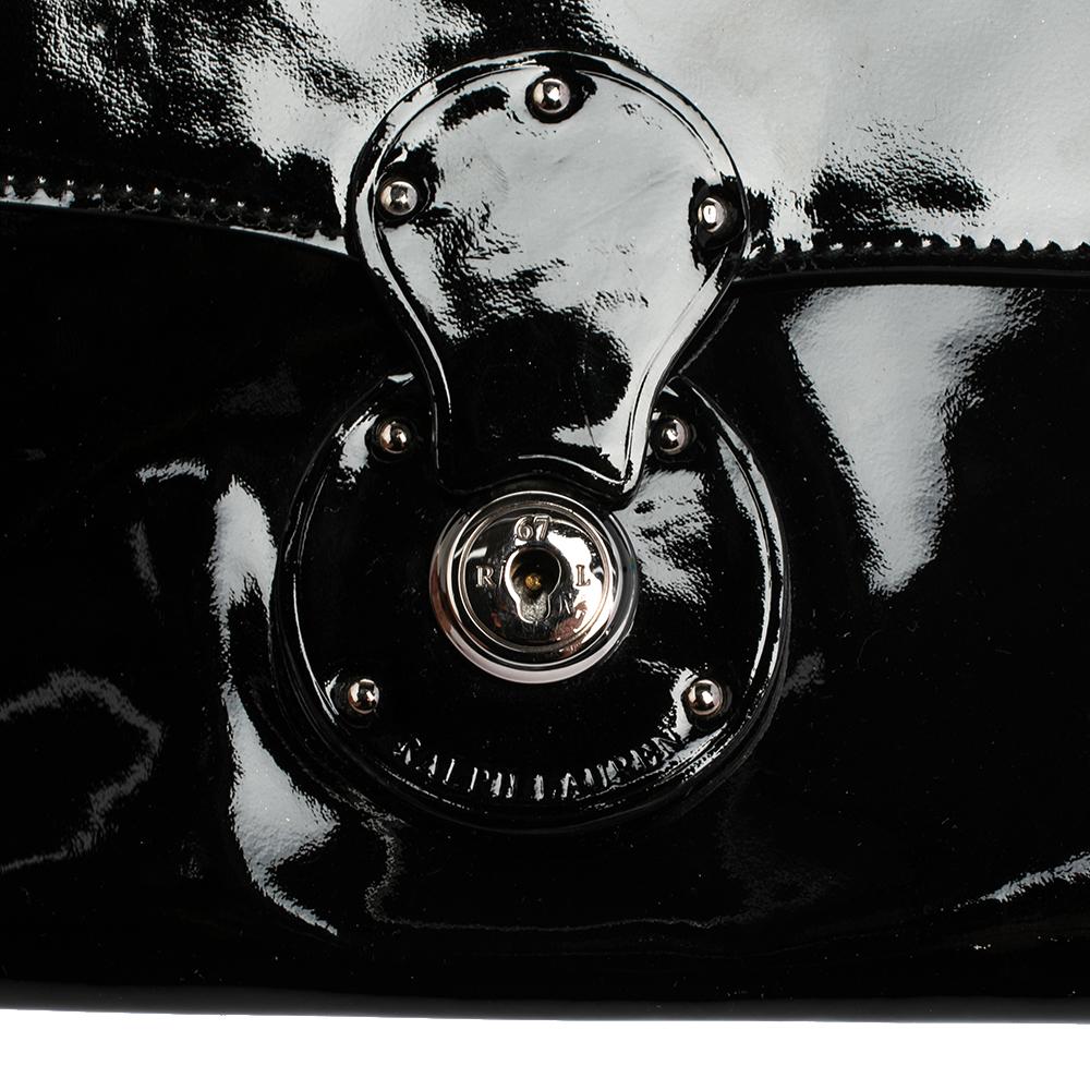 Ralph Lauren Black Soft Leather Mini Ricky Wristlet Clutch 1
