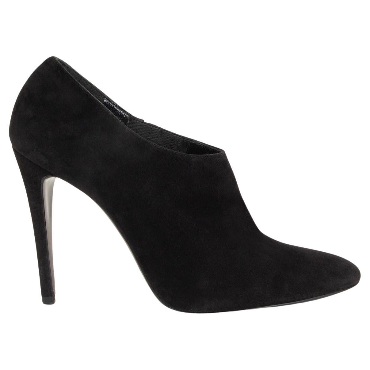 RALPH LAUREN black suede Ankle Boots Shoes 8.5 For Sale
