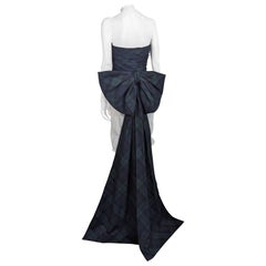 Bustier con fiocco a strascico Ralph Lauren Black Watch Tartan