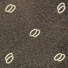 RALPH LAUREN Seidenkrawatte Schwarz Weiß Kreise
