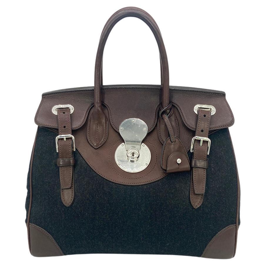Lauren Ralph Lauren Crosshatch Leather Medium Clare Tote Bag | Dillard's