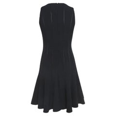 Ralph Lauren Mini Dress in lana nera con bordi a contrasto M.