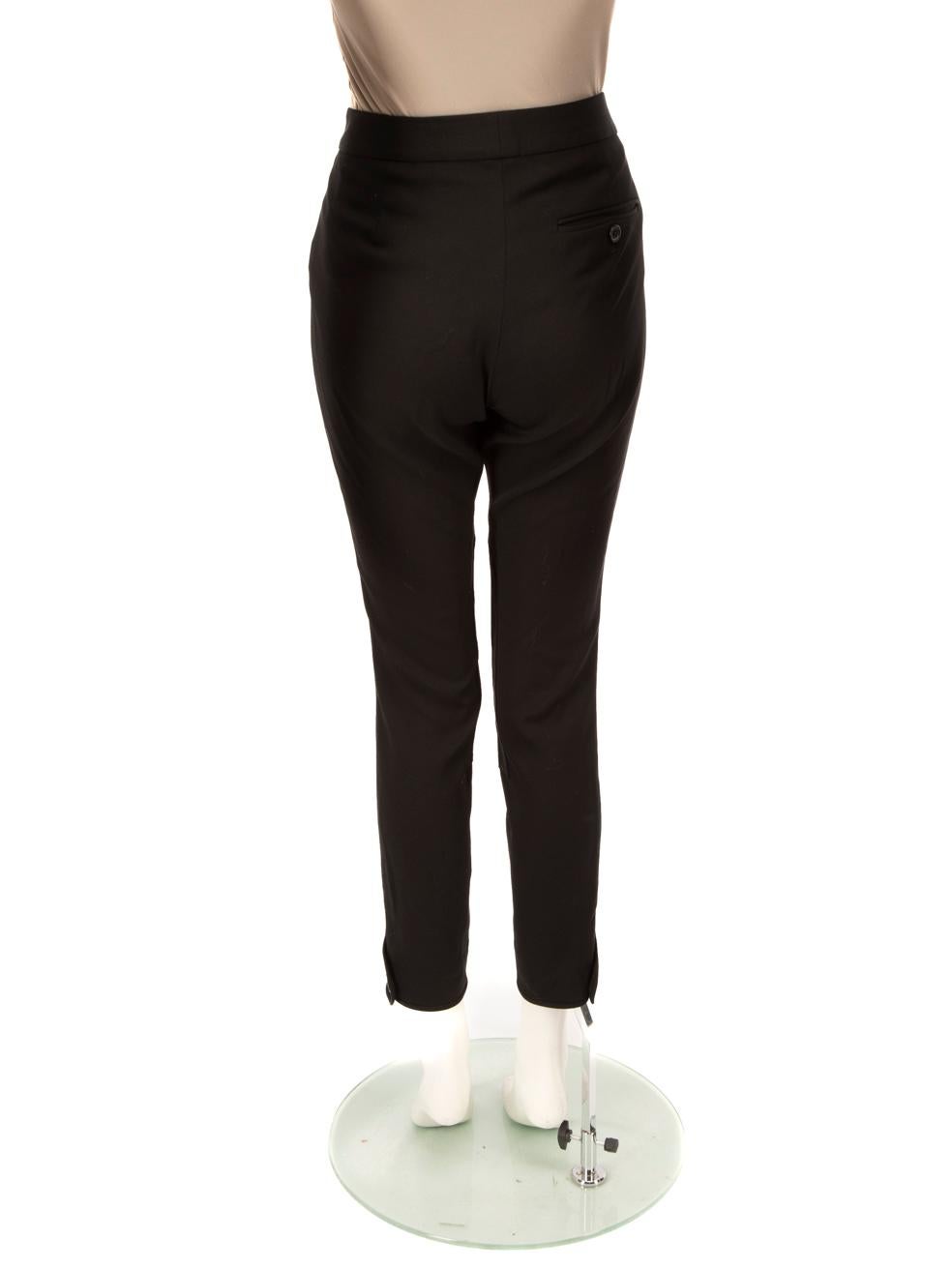 Ralph Lauren Schwarze Slim Fit-Hose aus Wolle Größe XS im Zustand „Gut“ im Angebot in London, GB