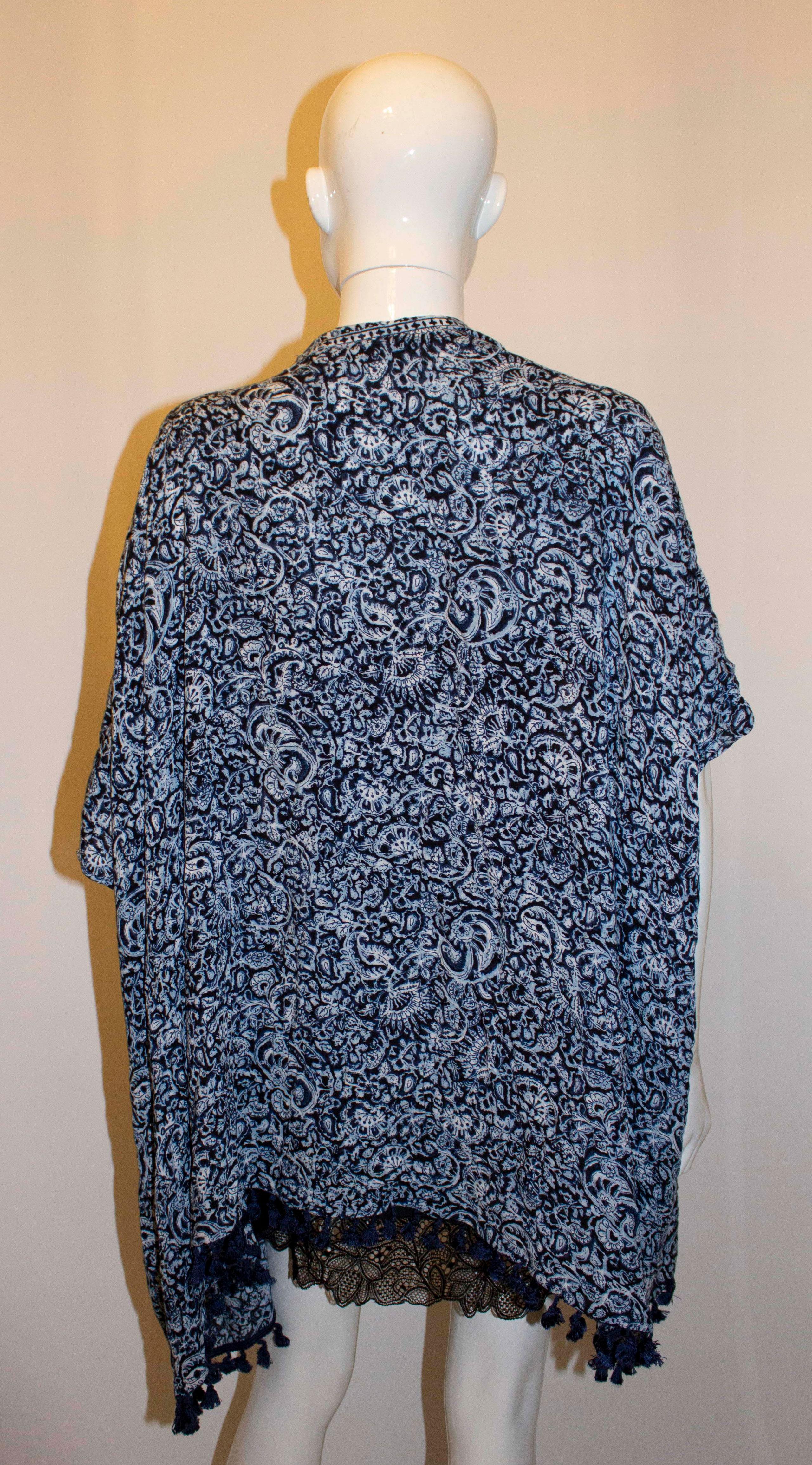 Women's or Men's Ralph Lauren Blue and White Summer Cover Up For Sale