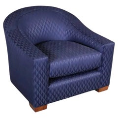 Ralph Lauren Blue Barrel Back Chair