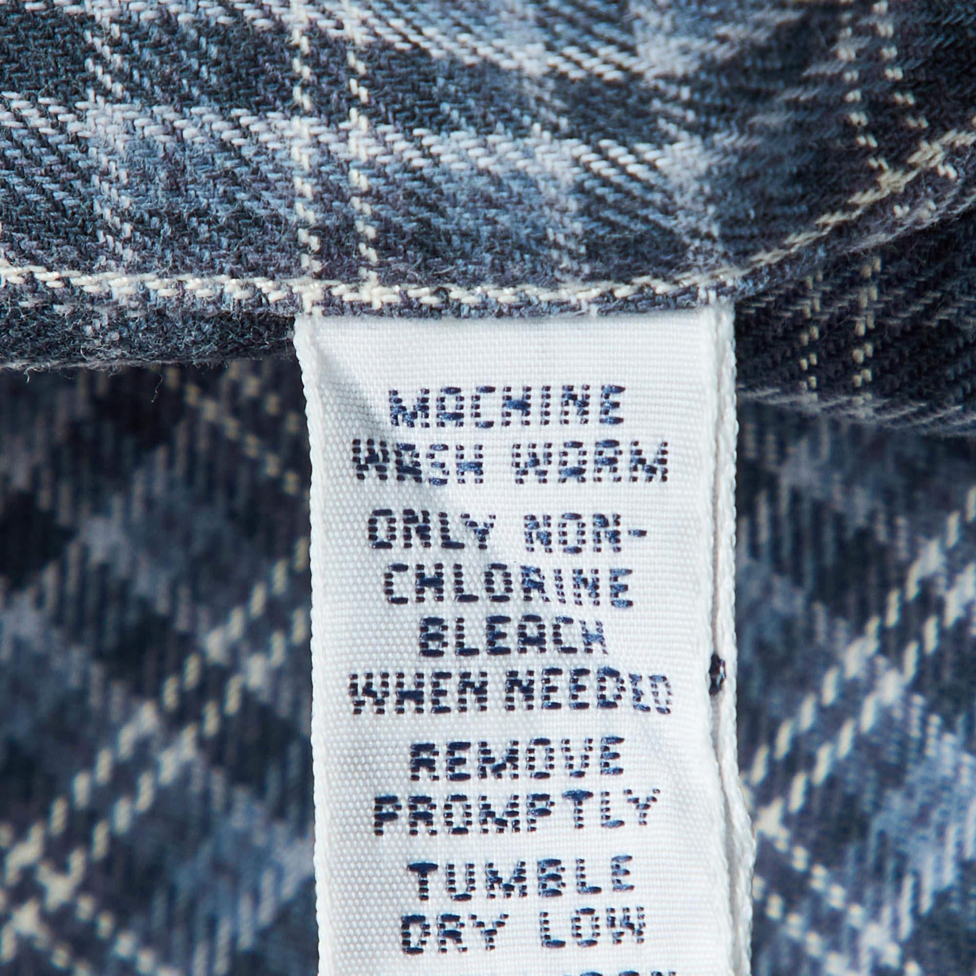 Ralph Lauren - Camicia a quadri blu in cotone dal taglio classico - S in vendita 1