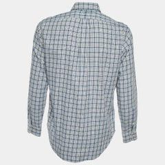 Ralph Lauren Blue Checked Cotton Classic Fit Button Down Shirt S